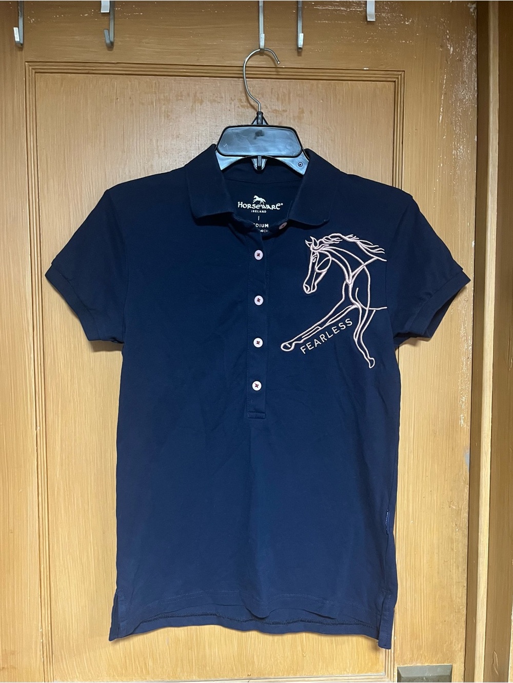 Horseware Ireland Women's Flamboro "Fearless" Equestrian Polo Shirt - Navy - Med